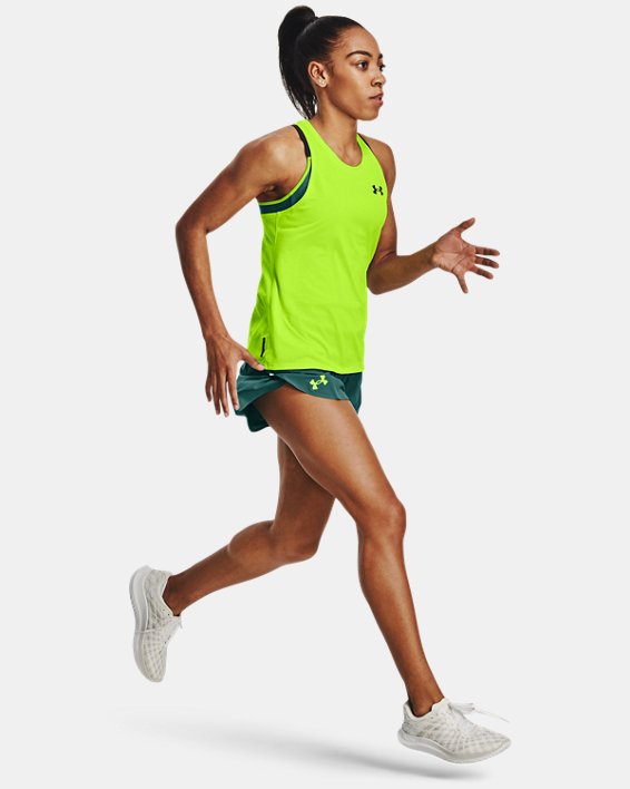 Women's UA Lighter Than Air Shorts in Green image number 3